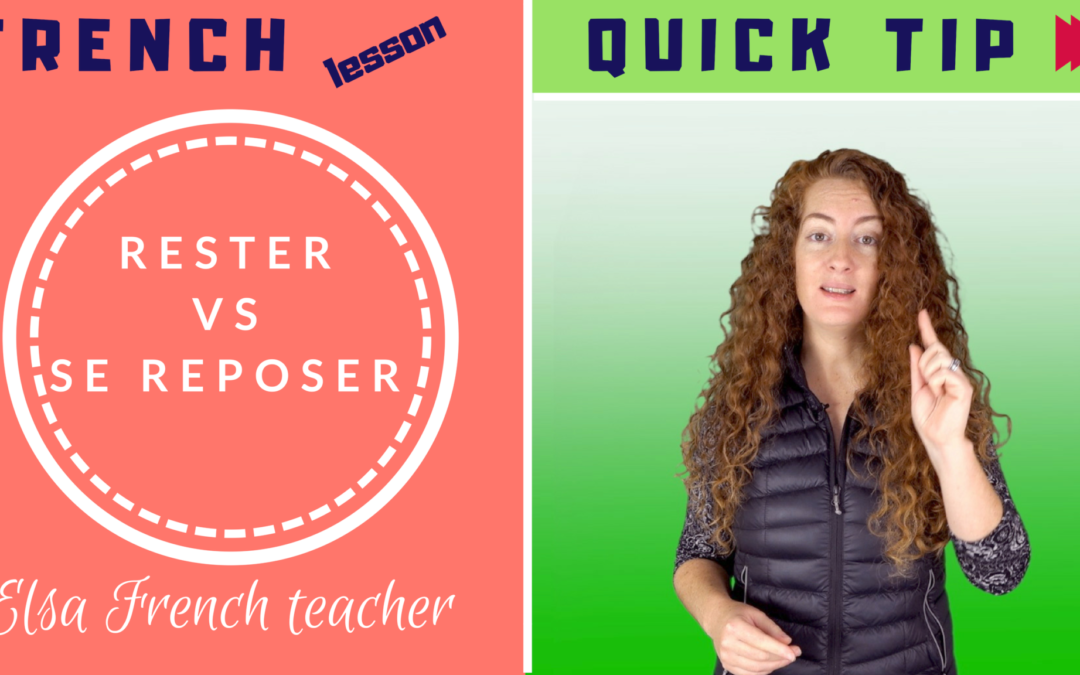 How to use the verb RESTER in French