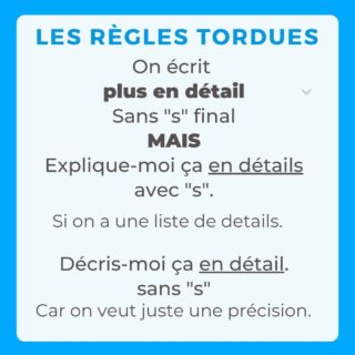 J'ai voulu appeler ce post "le saviez-vous?" et puis finalement "les règles tordues" m'a paru plus approprié 😉
#frenchlanguage #frenchlesson #languefrançaise #orthographe